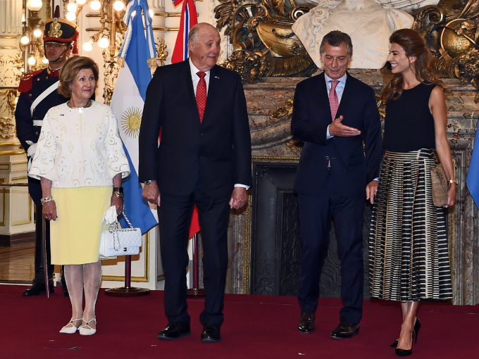 Kongeparet og Presidentparet møttes til samtale i presidentpalasset, Casa Rosada. Foto: Sven Gj. Gjeruldsen, Det kongelige hoff